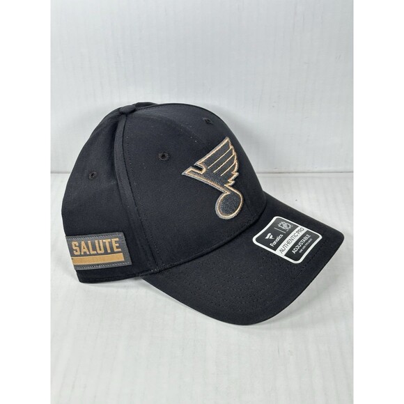 Fanatics NHL St. Louis Blues Military Appreciation Adjustable Black Hat NWT - Picture 2 of 5